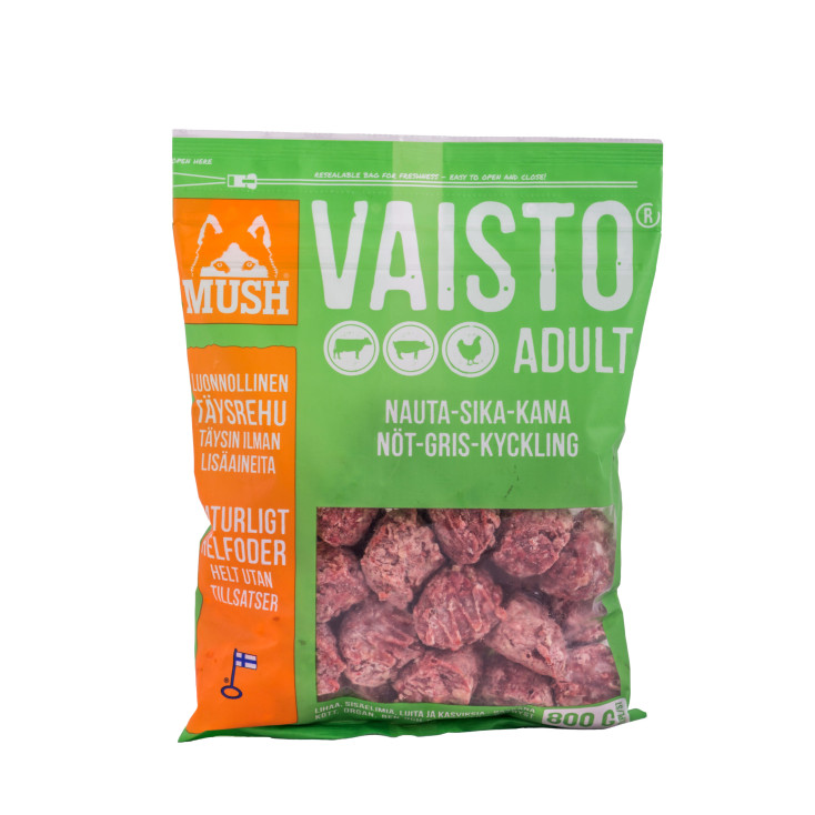MUSH Vaisto Grøn - Okse, gris, kylling - vælg størrelse