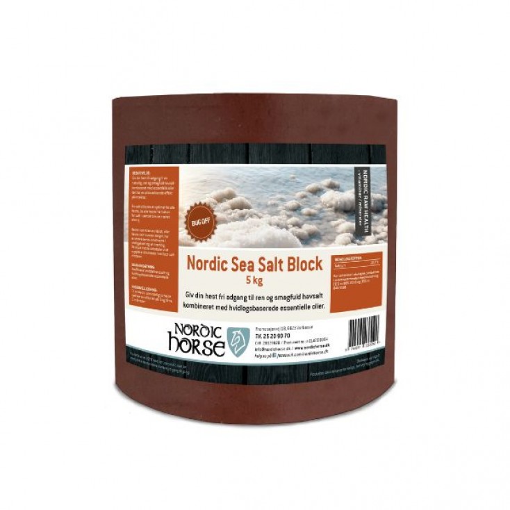Nordic Sea Salt Block - Bug Off (rød), 5 kg Nordic Sea Salt Block - Bug Off (rød), 5 kg