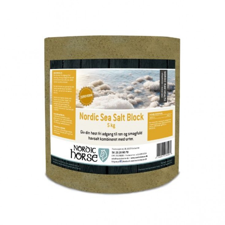 Nordic Sea Salt Block - Zero Verm (gul), 5 kg