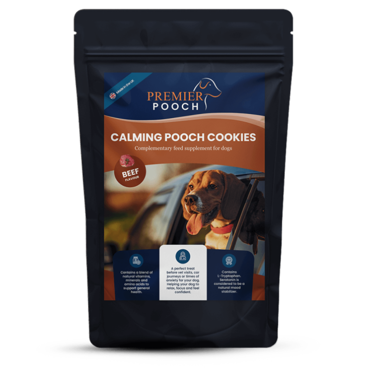 Premier Performance Calming Pooch Cookies Beef, 10 stk