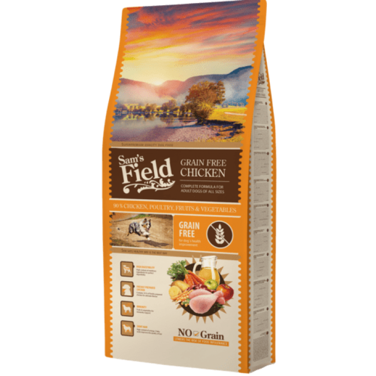 Sams Field - Adult - Kornfri, kylling - 13 kg 