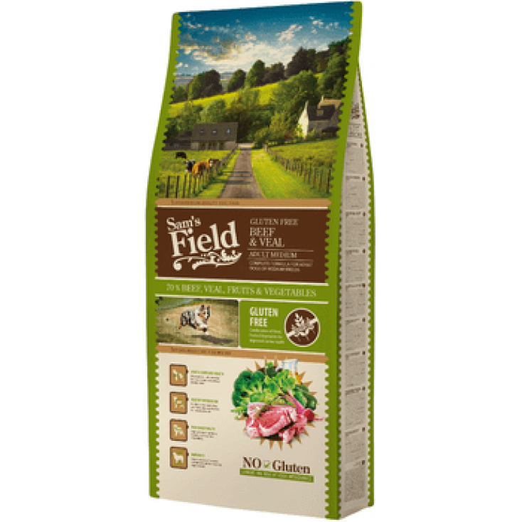 Sams Field - Adult medium - okse-og kalvekød - 13 kg